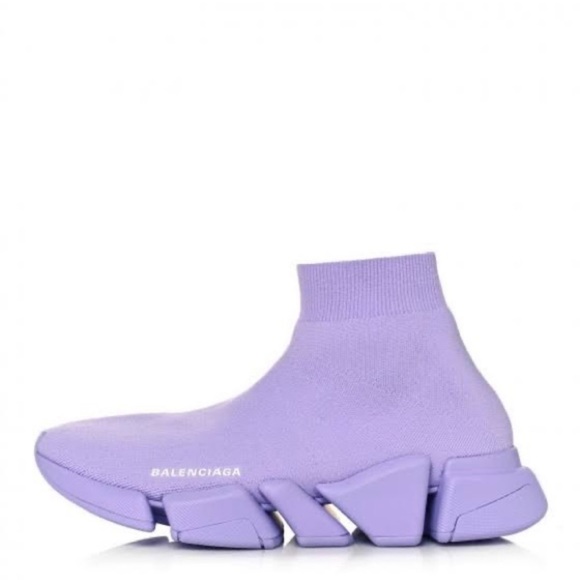 Balenciaga Speed 2.0 LT Sock Sneakers lilac size 8 - Picture 1 of 7